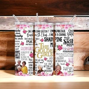 Funny Golden Girls 20oz Steel Tumbler With Lid & Straw